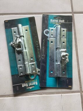 Pair 8” Barrel Bolts - Xtra Hy Duty